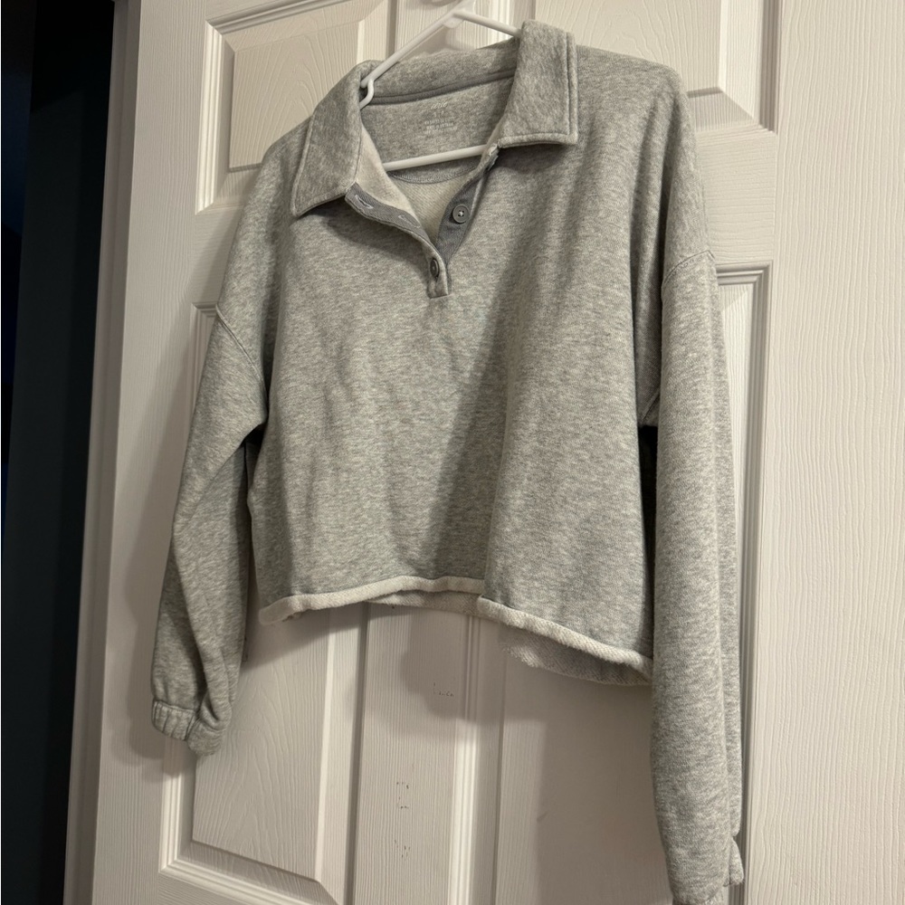 Cropped Collared Sweater - Aerie